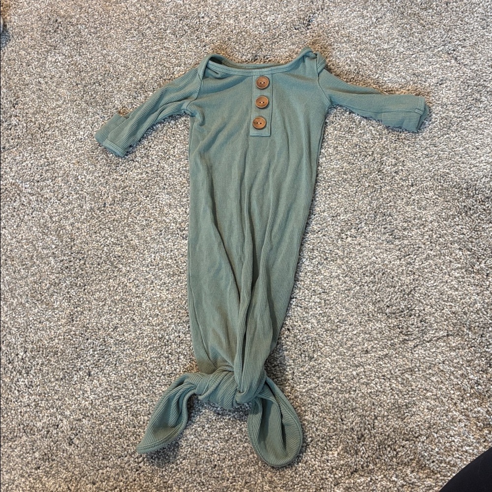 Caden Lane Sage Green Baby Gown